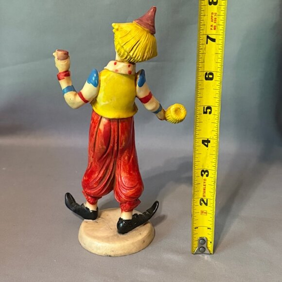 Circus Clown Figurine Italy Roman Fontanini Depose Resin SIGNED 1977 Carnival - Picture 3 of 4
